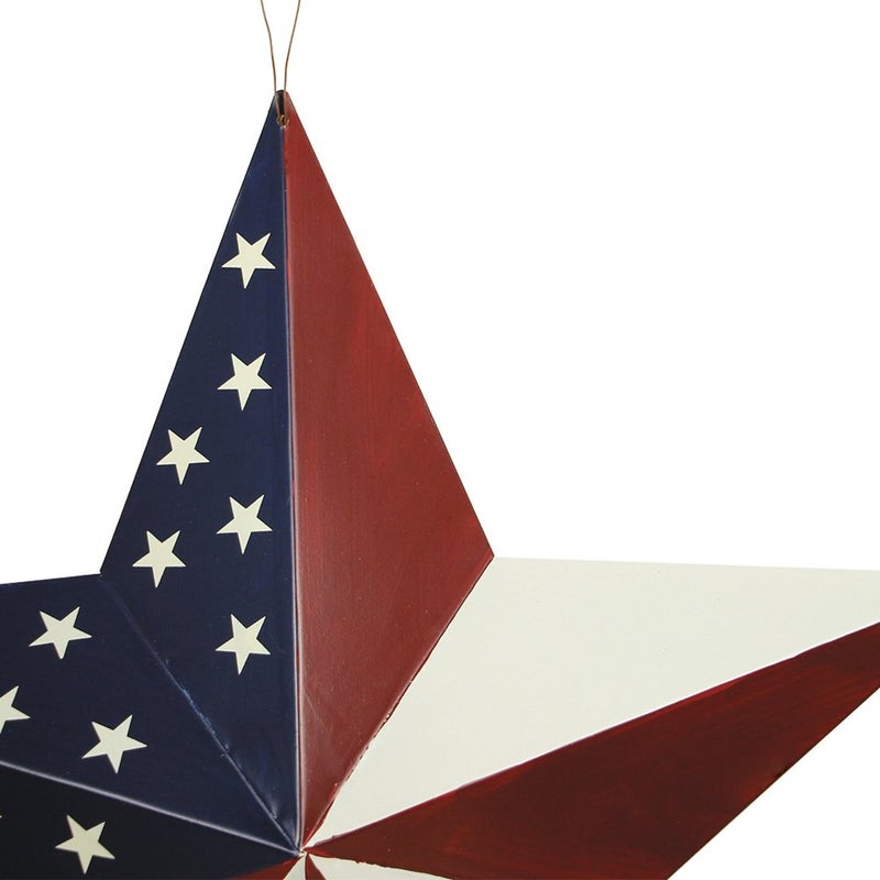 YK Decor Patriotic Metal Barn Star Outdoor Indoor Hanging Wall Decor Star Ornaments 12inch - Image 4